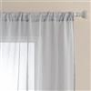MYSKY HOME Set di 2 tende trasparenti in voile grigio, per soggiorno, moderne, trasparenti, per camera da letto, grigio, altezza 225 x larghezza 140 cm.