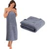KORVORIA XXL Telo Doccia 100 x 200 cm, Telo Doccia Grande, Asciugamano da Bagno in Microfibra Grande, Morbido e Assorbente, Unisex, Adatto per Bagno, Spiaggia, Spa e Sauna, Grigio Scuro