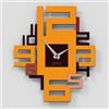 Giallobus - Orologio Bilay - Axia - Legno Mdf - Premium 25,5x30 - - 03 - Miami - Artigianale Made in Italy - Silenzioso - Idea regalo - Moderni doppio livello