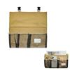 letuxaamz Borsa Portaoggetti da Parete, Tasca da Letto, Organizzatore Appeso, Borsa Organizer in Tela Rinforzata con Tasche Multiple e Cinghia Antiscivolo per Letto, Divano, Scrivania, 33x32.5cm