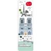 KIUB Marchio pagine Paris Tour Eiffel - motivo Notre Dame de Paris - dimensione 17 x 5 cm