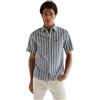 Wrangler Camicia SS Chambray Uomo Righe Scuro, L