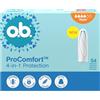 o.b. ProComfort Super Tamponi 54 pz NUOVO, tampone facile da applicare e rimuovere, per sanguinamento intenso, interno in 100% materiali vegetali