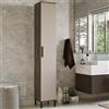 LBSIGN Colonna Da Bagno Multiuso 30x30x184 Cm Visone Cotton E Legno Nadia