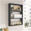LBSIGN Mensola A Parete Cubo 43x9x60H 3 Ripiani Antracite