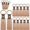 BAIFULAI 36 portachiavi in legno, bianco, rettangolare, 6,5 x 2,8 cm, scrivibile, per pittura, fai da te, regali, portachiavi in legno