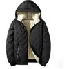 Generisch Parka invernale da uomo con fodera in pile, colletto rialzato per attività all'aperto a basse temperature, Nero , 7XL