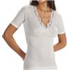 Vajolet by Selina Maglia Intima Donna Mezza Manica Vajolet Mm 4511 Lana E Cotone, Bianco, 4