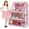 ROBUD Casa delle Bambole in Legno per Bambine - Giocattolo Moderno con Accessori e Mobili - Regalo per Ragazze