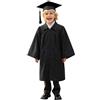 Generico Set Toga e Tocco per Bambini 2-12 Anni Costume da Laureato con Stola Cappello e Nappina 2026 Abito Diploma per Asilo Scuola Materna e Primaria Kit Completo Graduazione 4 Pezzi (Z1-Black, 6-7 Years)