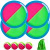 U&C Planet Catchball Game Gioco di Lancio della Palla in Velcro Palla Impermeabile Bambini 3-12 Anni 4 Palette e 4 Palle Lancio e Cattura della Palla Giochi di Famiglia all'aperto, Verde e Rosa