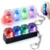 Meleager 2 Pezzi Tastiera Antistress Luminose, Portachiavi Tastiera a 4 Pulsanti, Giocattolo Fidget Clicker con Luce, Mini Keyboard Keychains per Decompressione o Decorazione