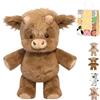 Gienslru Running peluche 45cm, peluche mucca che corre, peluche que corre, running plushie animale di pezza per bambini, adulti e decorazione casa (C)