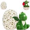 Dhqkqg Peluche Dinosauro uovo, 25cm Giocattolo di Dinosauro Peluche Animali, Peluche per Bambini Dinosauro, Peluche 2 in 1, Dinosauro Pasqua, per Coccole e amorevoli Regalo per Bambini Ragazze