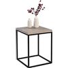 M2 Kollektion HomeTrends4You Olaf Tavolino Basso, Metall Schwarz Matt Betonoptik, 40 x 40 x 52 cm