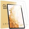 QJONSIU Pellicola Protettiva Compatibile con Samsung Galaxy Tab S7 Plus, 2 Pack HD Protezione Schermo in Vetro Temperato, Antigraffio