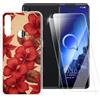 ESACMOT Custodia TPU Stampata + 2 Pellicole in Vetro Temperato Compatibili con Alcatel 1SE 2020 5030F 5030U, Cover Artistica Slim Antigraffio Antishock, Protezione Totale