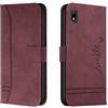 Bravoday Cover per Huawei Y5 2019 / Honor Play 3e / Honor 8S 2019/2020, Flip Custodia in Pelle PU Portafoglio Custodia per Huawei Y5 2019, con Slot per Schede, Vino Rosso