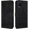 Bravoday Cover per Oppo Realme 8 4G / Oppo Realme 8Pro, Flip Custodia in Pelle PU Portafoglio Custodia per Oppo Realme 8 4G / Oppo Realme 8Pro, con Slot per Schede, Nero