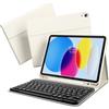 GKABXY Custodia con tastiera per iPad A16 11 generazione 2025/10 generazione 2022 (11/10.9 pollici), custodia flessibile in TPU con portapenne, layout QWERTZ, tastiera magnetica rimovibile, colore