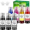 FANSHENG GI53 Inchiostro Compatibile con Canon GI-53 53 Flaconi di Inchiostro per Pixma G650 G550 Stampanti (7 Pack,2 Nero/Ciano/Magenta/Giallo/Rosso/Grigio)
