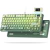 Womier SK80 75% Tastiera con Display Multimediale a Colori Tastiera da Gioco Meccanica Cute Green Frog Wired Hot Swap Guarnizione Montaggio RGB Custom Key Board, Stabilizzatore pre-lubrificato per Mac