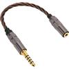 Goshyda Cavo Adattatore per Cuffie, Cavo per Auricolari Portatile in Rame Senza Ossigeno da 4,4 Mm Maschio a 2,5 Mm Femmina per Telefoni, Cuffie, Altoparlanti, Migliora la Risoluzione e la Separazione delle C