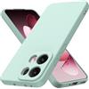 Byvuwiay Cover per Oppo Reno13 Pro 5G/ Reno 13 Pro 5G, Morbida Silicone Liquida TPU Protettivo Ultra Slim Custodia Antiurto - Menta