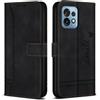 Bravoday Cover per Motorola Edge 40 PRO / X40 / Edge Plus 2023, Flip Custodia in Pelle PU con Slot per Schede, Portafoglio Custodia per Motorola Edge 40 PRO / X40 / Edge Plus 2023, Nero
