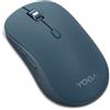 Lenovo Yoga Mouse Bluetooth Silenzioso Multi-Dispositivo, Wireless, Ergonomico, 3 Dispositivi, fino a 4000 DPI, 6 Pulsanti Programmabili, Ambidestro, Tidal Teal