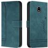 Bravoday Cover per Galaxy J730 / J7 2017, Flip Custodia in Pelle PU Portafoglio Custodia per Galaxy J730 / J7 2017, con Slot per Schede, Verde
