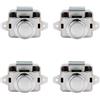 LIKERAINY Push Lock Fermi per Cassetti Serrature a Pulsante Serratura della Porta Armadio per RV Camper Caravan Nave Yacht Cromato 4 Pezzi