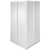 Virsus Box Doccia Angolare Reversibile di colore Bianco, Misura 80x80x185 cm, Cabina doccia con Pannello in Acrilico Anticalcare, Apertura Centrale Scorrevole con Maniglia -596