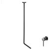 BiaoTeng Rubinetto Monocomando per Lavabo da Bagno da Soffitto a Muro Caldo e Freddo Miscelatore Lavabo Bagno da Incasso Ottone Nero