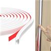 TECDW 10m Guarnizione Finestra Autoadesiva, Striscia per Porta, Gomma Nastro Paraspifferi, Sigillatura Anti Freddo, Rumore e Collisione (Bianco)