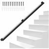Eikuavons Corrimano per scale, ringhiera per scale, colore nero, corrimano da parete, scale, design tubolare quadrato, ringhiera per scale, interni ed esterni, per scale, parapetti, balcone ( 150cm )