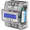 GAOUTO Contatore elettrico a binario - contatore di corrente trifase calibrato con display LCD, 230 V, 400 V, 5 - 100 A, contatore di corrente digitale a 3 fasi, 4 fili per guida DIN DIN DIN