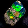 OPAL EMPIRE Pietra Opale Naturale Fire Opal Nera Grezza Etiopia 6,5 Ct 15x10 mm