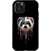 Paint Dripping Patriotic 4th of July US Custodia per iPhone 11 Pro Furetto Bandiera Americana USA Drip Graffiti Amante Patriottismo