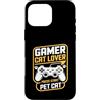 Cat Gaming Controller Lover Custodia per iPhone 16 Pro Max Gamer Cat Lover Premi Start Pet Cat