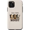 Moody Cowgirl Club Custodia per iPhone 11 Pro Divertente design con stampa leopardata e mucca delle Highland Just Little Moody