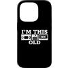 Funny 80s Saying & Funny 80s Designs Custodia per iPhone 14 Pro I' m This Old - Funny Saying Cassette Novità Umorismo Retro anni '80