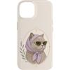 Paw Pact Prints Custodia per iPhone 14 Cute Cat Occhiali da sole Foulard Vintage Floreale Felino