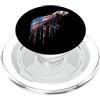 Paint Dripping Patriotic 4th of July US Furetto Bandiera Americana USA Drip Graffiti Amante Patriottismo PopSockets PopGrip per MagSafe