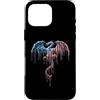 Paint Dripping Patriotic 4th of July US Custodia per iPhone 16 Pro Max Fantasy Dragon Bandiera Americana USA Drip Graffiti Amante