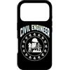 Funny Mechanical Engineering Gift Custodia per iPhone 17 Pro Cerchio ingegnere civile distintivo cappello duro, strumento di indagine, Blueprint