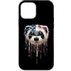 Paint Dripping Patriotic 4th of July US Custodia per iPhone 12 mini Furetto Bandiera Americana USA Drip Graffiti Amante Patriottismo