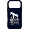 Funny Paleontology Big Cat Prehistoric C Custodia per iPhone 17 Pro Max Dente a sciabola Tiger Evolution Reset Vintage Umorismo amante degli animali