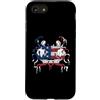 Paint Dripping Patriotic 4th of July US Custodia per iPhone SE (2020) / 7/8 Flying Spaghetti Monster FSM Pastafari Bandiera Americana Drip