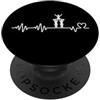 Cheer Captain And Cheerleader Gifts For Cheerleader Heartbeat Donne Divertente Cheerleading PopSockets PopGrip Adesivo